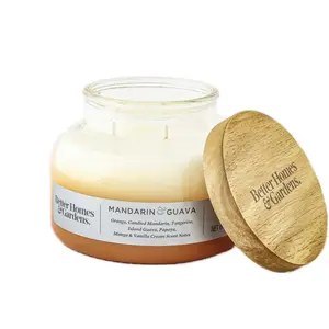 Better Homes & Gardens 18oz Mandarin & Guava Scented 2-Wick Ombre Bell Jar Candle