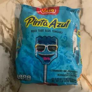 pinta azul blue raspberry lollipops Candy
