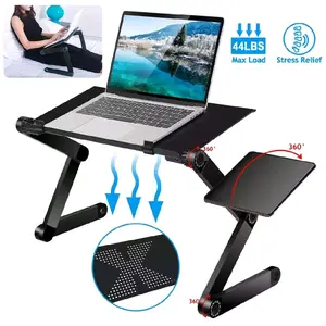 New 360° Adjustable Laptop Table Stand Lap Sofa Bed Tray Computer Notebook Desk