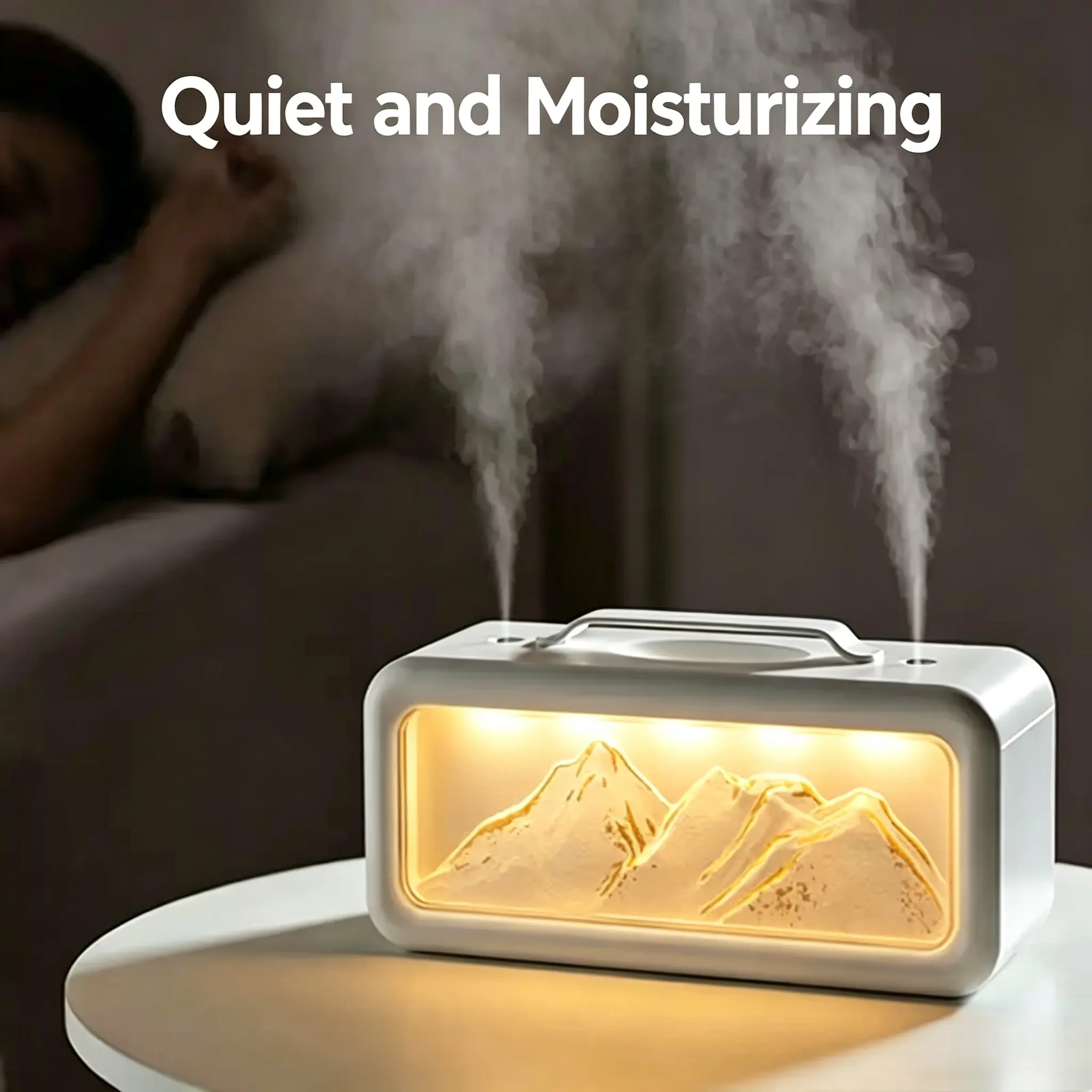 300 ml ultrasonic essential oil Snow Mountain aroma diffuser, 7-color LED lights, timer, automatic shut-off, suitable for large rooms, home, office, yoga studios, spas, and bedrooms; aroma humidifier, Snow Mountain diffuser.