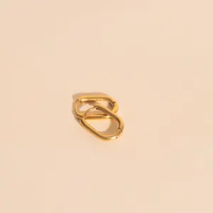 Rectangle Rounded Huggie Hoop Earrings