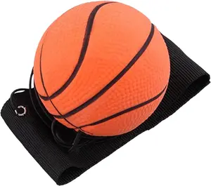 Basketball Wrist Return Ball,  Wrist Balls on a String, 2.36 Inch Rubber Rebound Bouncy Wristband Balls on Elastic String for Wrist Exercise or Play Speed and Agility