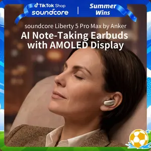 soundcore Anker Liberty 5 Pro Max Wireless Earbuds, AI Note-Taker for In-Person Meetings, Whisper-Clear Calls, Active Noise Cancelling, 1.78" AMOLED Smart5 Mins Charge = 4 Hrs Playtime #DealsForYouDays, #summerwins