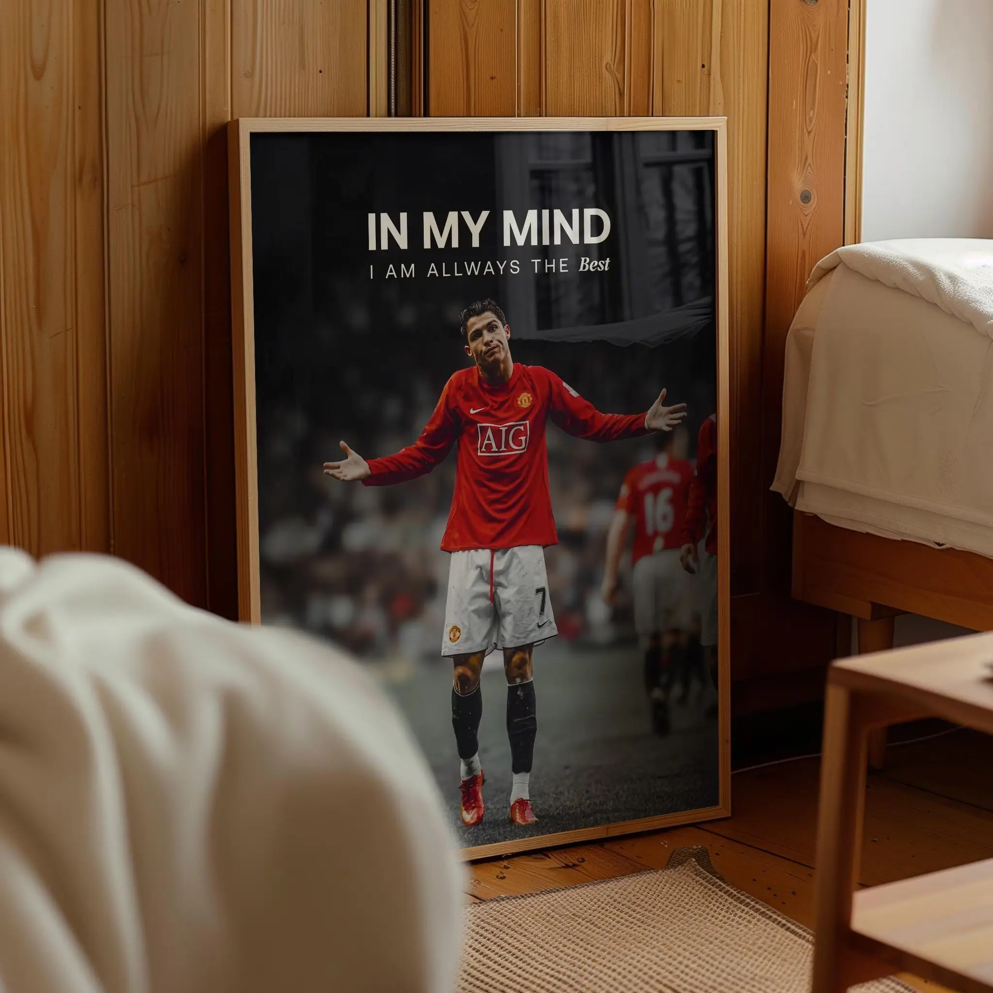 Cristiano Ronaldo Poster, Ronaldo Football Print, Sports Poster, Football Poster, Soccer Wall Art Gift, Sports Bedroom decor gift