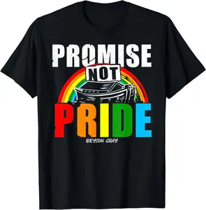 100% Cotton Promise Not Pride Bryson Gray T-Shirt