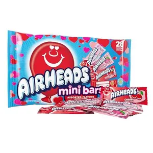 Airheads Mini Bars, Valentine's Day Candy Variety Bag, Individually Wrapped Bulk Candy for Adults & Kids, Party, Non-Melting, 12 oz Bag
