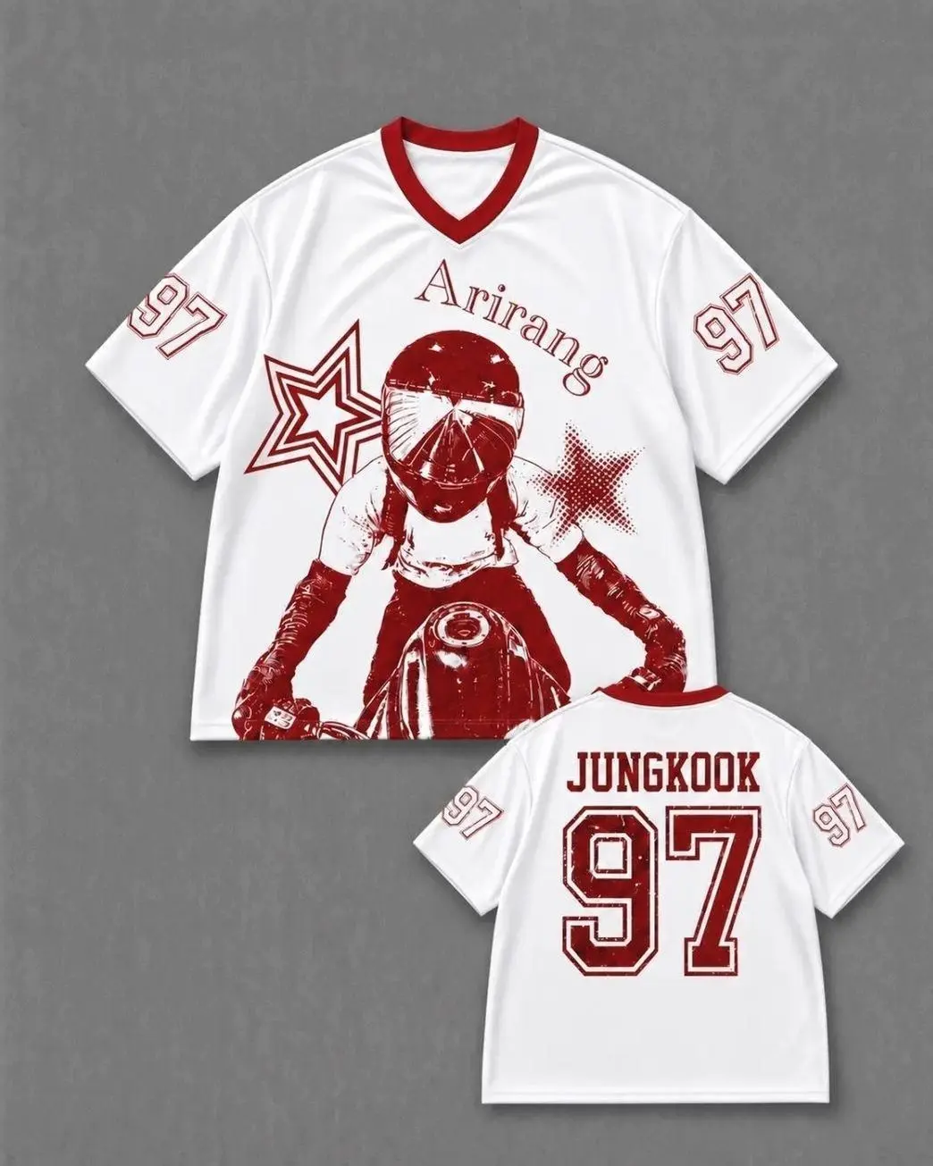 Kpop Bang Tan Group Football Jersey Shirt Inspired For Fan, Arirang World Tour Concert Outfit, Bangtan Jungkook Boy With Love T-Shirt