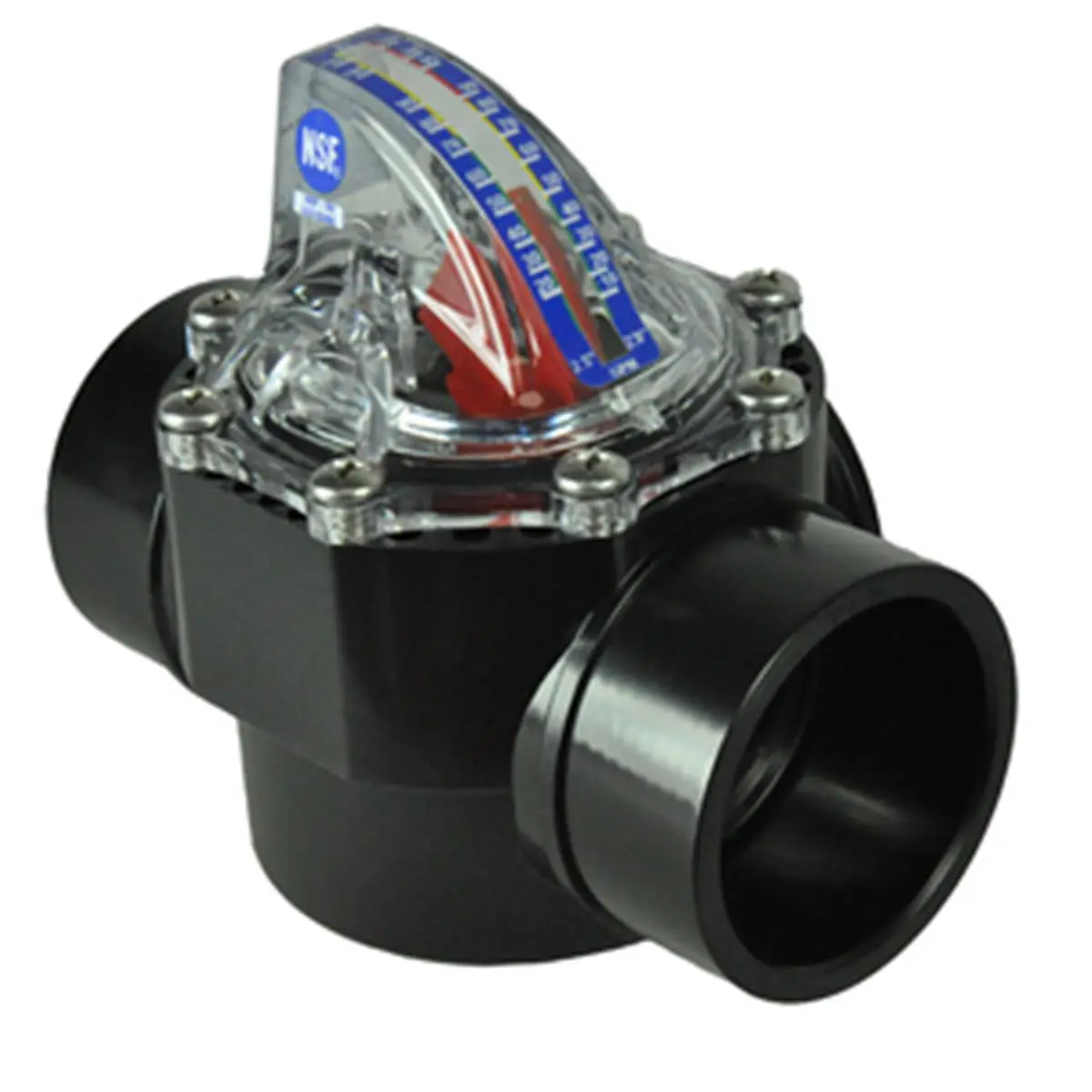H2flow Controls  4 in. Flowvis Complete Flow Meter with GPM Scale, Check Valve, Flexible Fit