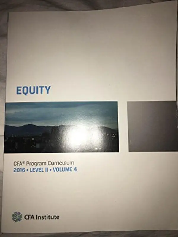 Used CFA Program Curriculum 2016 Level II Volume 4 Exam Review Book - Wiley, English Paperback (Business & Management, Economics & Management)
