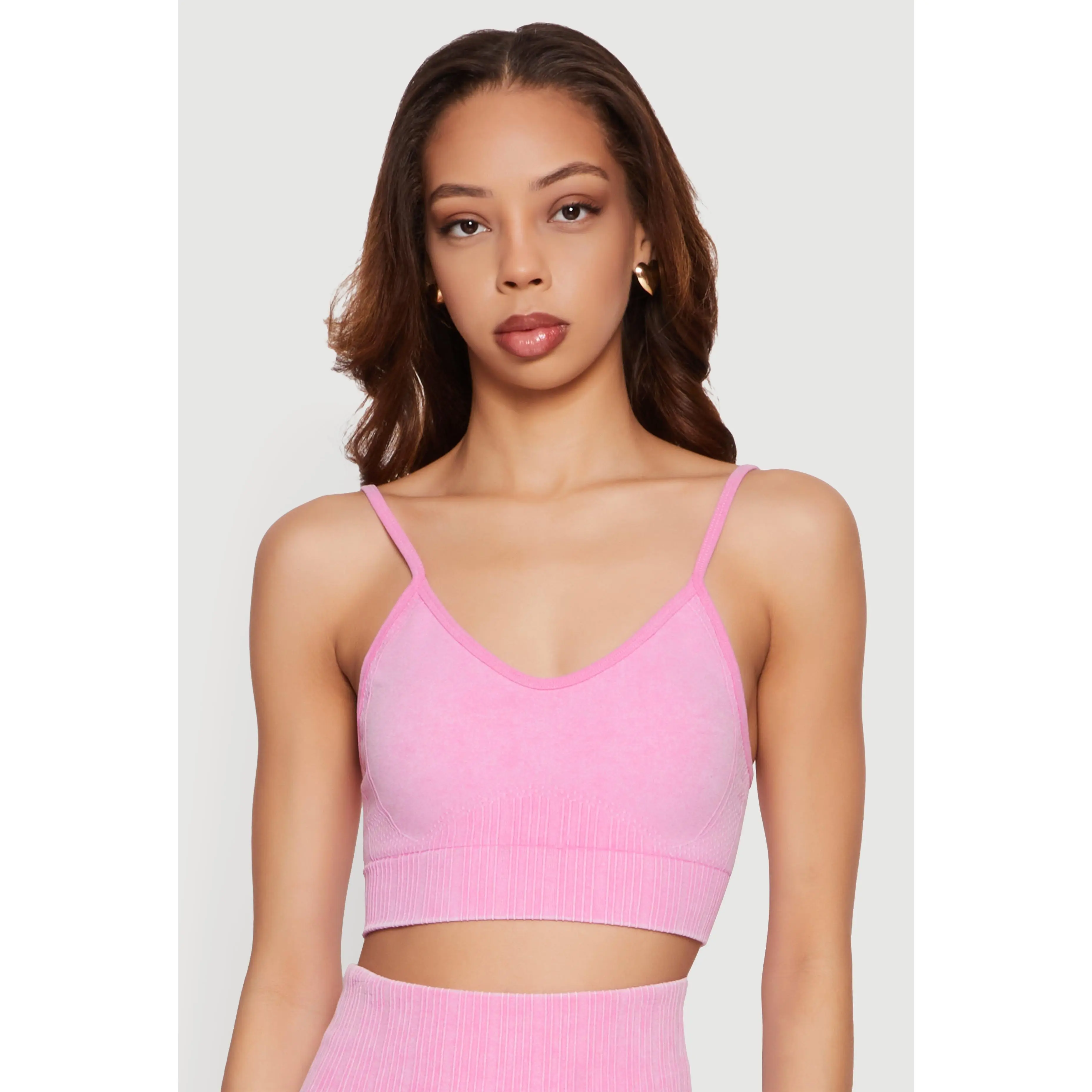 Seamless Compression Rib Cami Sports Bra