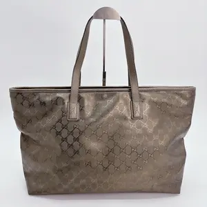 Pre-owned GUCCI Bronze GG Imprime Tote Bag