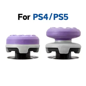Precision Rings Aim Boost Kit - White, Purple, Black Crystal Silicone Thumbsticks for PS5/PS4 Game Console Controllers, Essential Accessory for Game Players