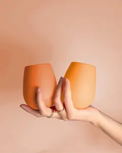 Stemless Silicone Wine Glasses