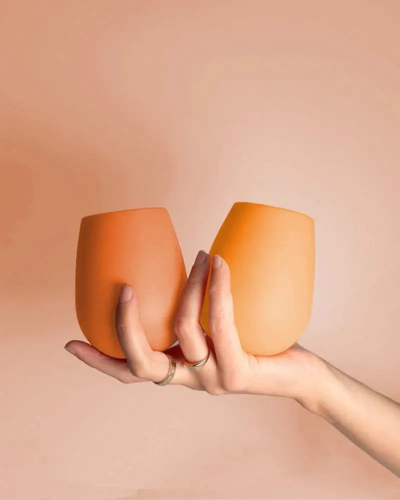 Stemless Silicone Wine Glasses