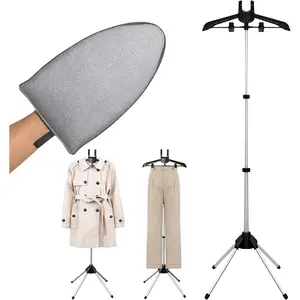 Garment hanger for steaming clothes with Ironing Gloves,Clothes Steamer Stand Hanger,Steam rack for clothes,Handheld garment steamer rack,Clothes hanger for steam ironing,Steam stand clothes