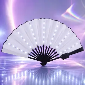 LED Light Up Fan for Rave, Music Festival, Party, Concert, EDM Outfit & Night Events