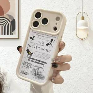 Fourth Wing Phone Case for iPhone 17/16/15/14/13/12/11 Xs Pro Max Plus AIR,for Samsung S25/S23/S24/S22/S21/NOTE20/A54/A53/A52/A36/A35/A34/A33/A17/A16/PLUS/ULTRA/FE phone cover soft shockproof protective Shell Cover Gift for Book Lover Fourth Wing Merch