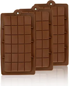 3Pcs Chocolate Moulds, Food Grade Silicone Chocolate Molds, Candy Molds Tin Oven