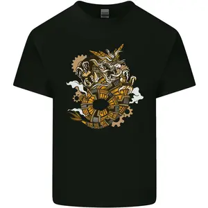 Steampunk Dragon Mens Cotton T-Shirt Tee Top Funny Hoodie And Classic Sweatshirt For Mens And Ladies 9