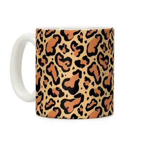 Leopard Print Pattern Coffee Mug Mugs - Available in Various Colors  Ceramic Printed White Drink