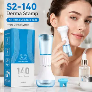 Derma Stamp Skin Care Tool 140 Needles, At-Home Beauty Routine Device for Facial Care, Serum Application & Self-Care Skincare