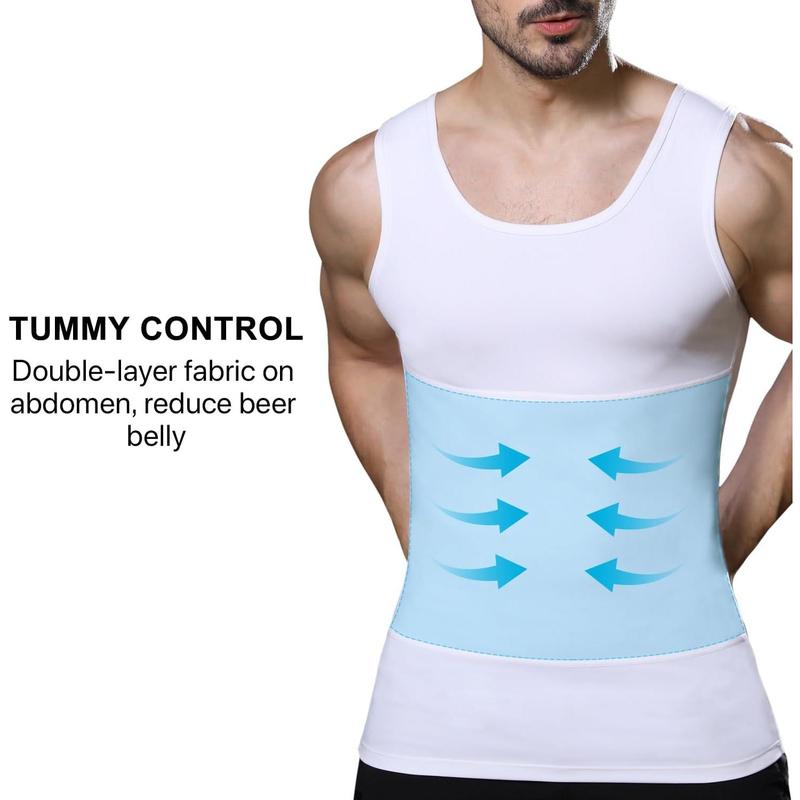 Mens Slimming Body Shaper Vest, Gynecomastia Compression Shirts, Tummy Control Undershirts - Change in Seconds Fabric Menswear body shaper compression Basketball Dress