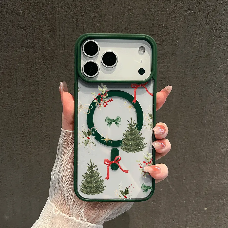 Christmas Winter Grace Magnetic MagSafe Snap Case for iPhone 17/16 Pro Max 15 Pro 14 13 12 Mini 11 XR XS Plus SE Shockproof Slim Protective Cover