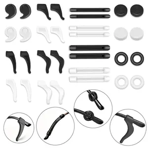 Eyeglasses Retainers, Premium Silicone Anti-Slip Eyeglass Holder, Comfort Ear Grip Hooks Protectors for Spectacle Sunglasses Reading Glasses Eyewears