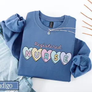 Registered Nurse Valentine's Day Sweatshirt • RN V-day Hearts Group Work Sweater • Travel Float Nurse Gifts • ER ICU Rn Crewneck • Lpn Np