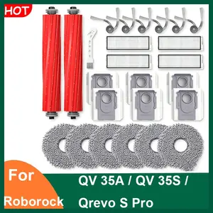 Replacement Accessories for Roborock QV 35A / QV 35S / Qrevo S Pro Robot Vacuum