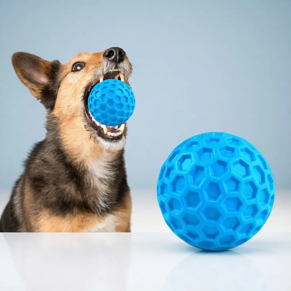 Dog Chew Ball Toys Trending Indestructible Heavy Duty Squeaky Interactive Tough Balls For Large Aggressive Chewers Funny Pet Play Supplies