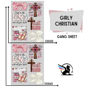Girly Christian | Premade DTF Transfer Gang Sheet For Graphic Tees