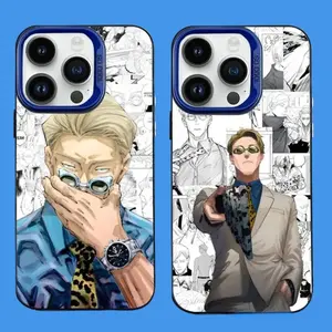 Cool K-Kento N-Nanami Anime JJK Phone Cases For iPhone 17 Promax Pro Air 16 Plus 15 14 13 12 11 Blue Matte Silicone Shockproof Protective Cover Gift For Birthday Christmas Halloween