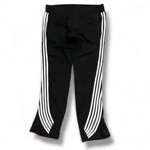 Urban Beast 'Stripped' French Terry Stacked Flared Joggers (Black) UB3024