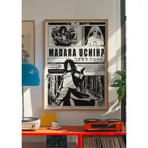 Naruto Madara Uchiha Poster - Anime Room Art - Naruto Anime Poster - Naruto Manga Poster
