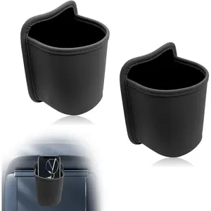 2PCS Large Car Door Cup Holder, Hanging Automotive Back Seat Bottle Holders, Waterproof Scratch-Resistant Car Window Cup Holder, Clip-On Auto Organizer Accessories for Beverage Holder(Black)