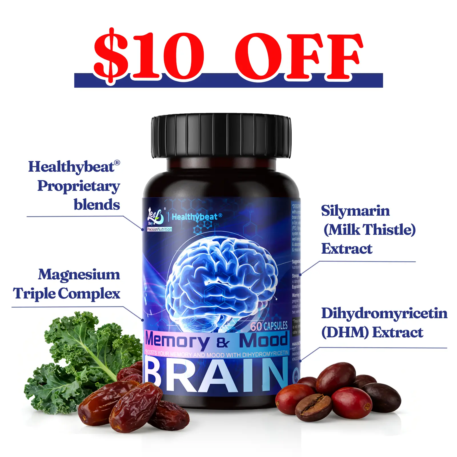 LeafStory Nootropic Brain Supplements for Memory and Focus, Cognitive ...