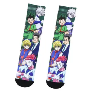 Hunter X Hunter Anime Mens' Characters Sublimated Adult Crew Socks 1 Pair