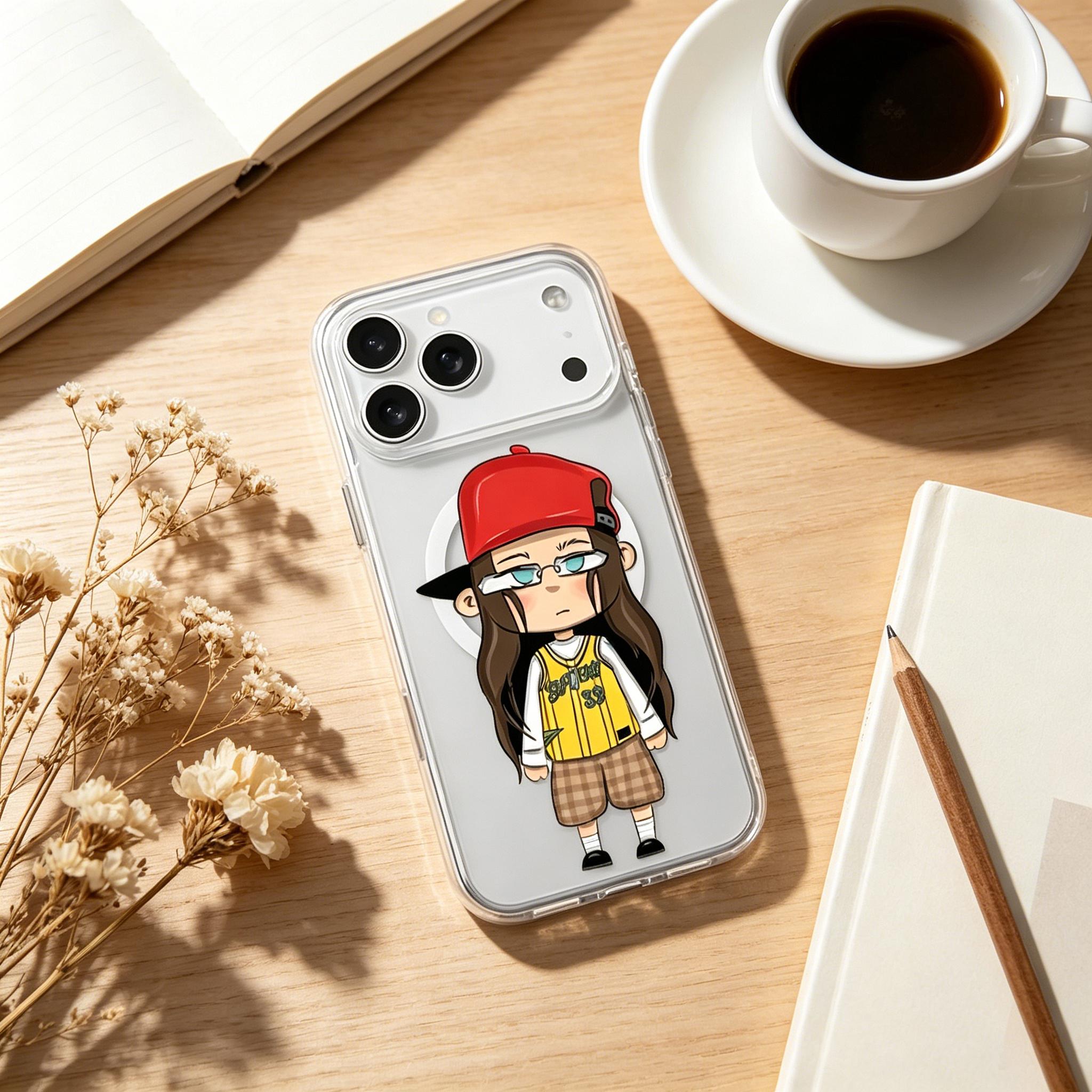 Billie cartoon design phone case, all-around protection, shockproof and dropproof, fingerprint resistant, magnetic design, compatible with iPhone 17/11 series and Samsung S26/21 series, safe and reliable.