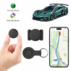 GPS Tracker for Car,Mini Key Trackers Device with Weatherproof Magnetic Case-No Monthly Fee-Best Hidden GPS Trackers,Anti-lost Localizador,Works with Apple Find My 1Pcs Black