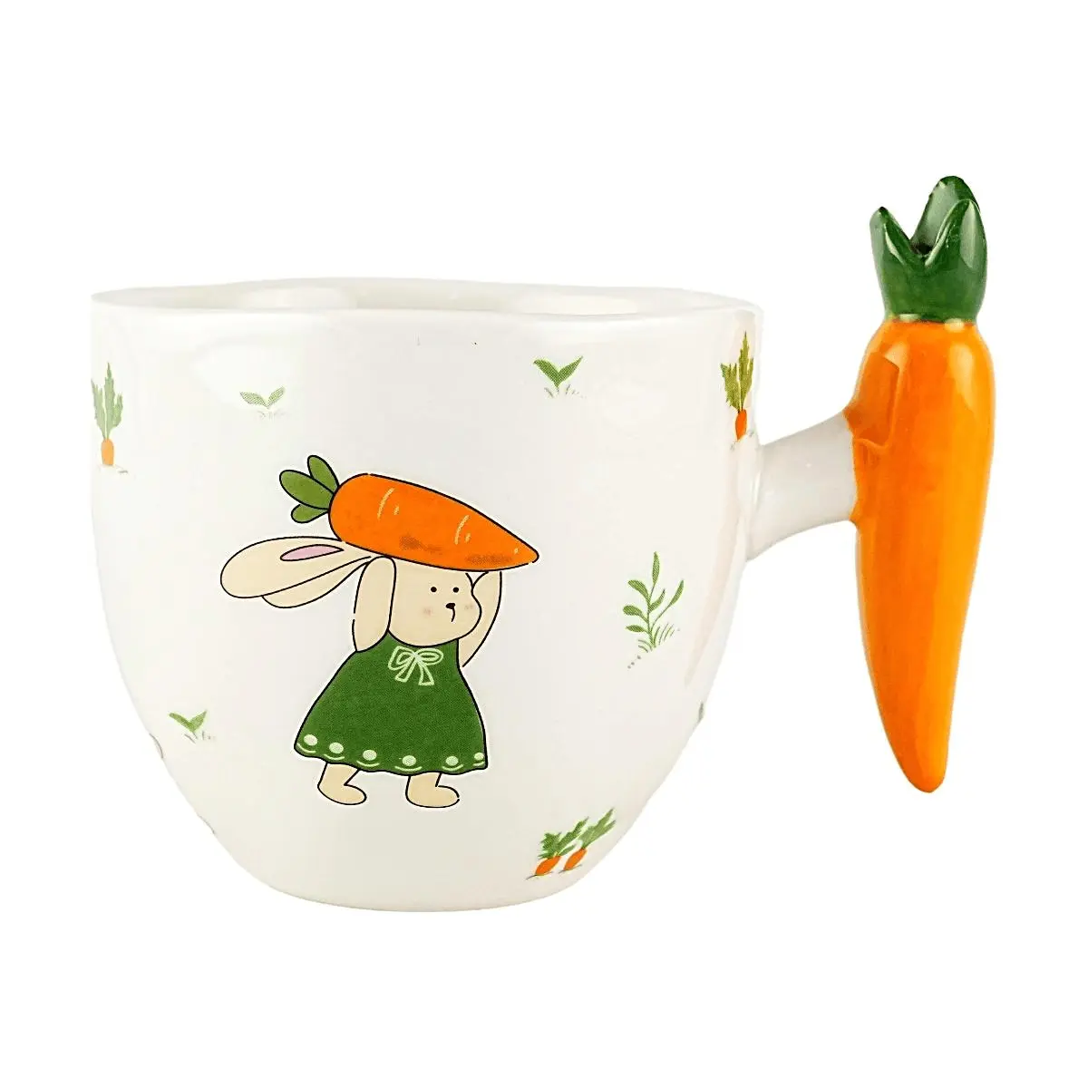 Stylish Golden Lion Ceramic Coffee Mug - 230ml Irregular Cute Carrot Handle Beverage Cup, Washable Cute Kitchen Drinkware for Home & Office, Ideal Gift