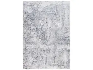 212 MAIN Machine-Made 6x9 ft. Turkish Weave Distressed Marble Look Polyester Fiber Area Rug, Abstract Grey, Stain-Resistant, Contemporary Modern Style, for Contemporary Home Decor & Indoor Use