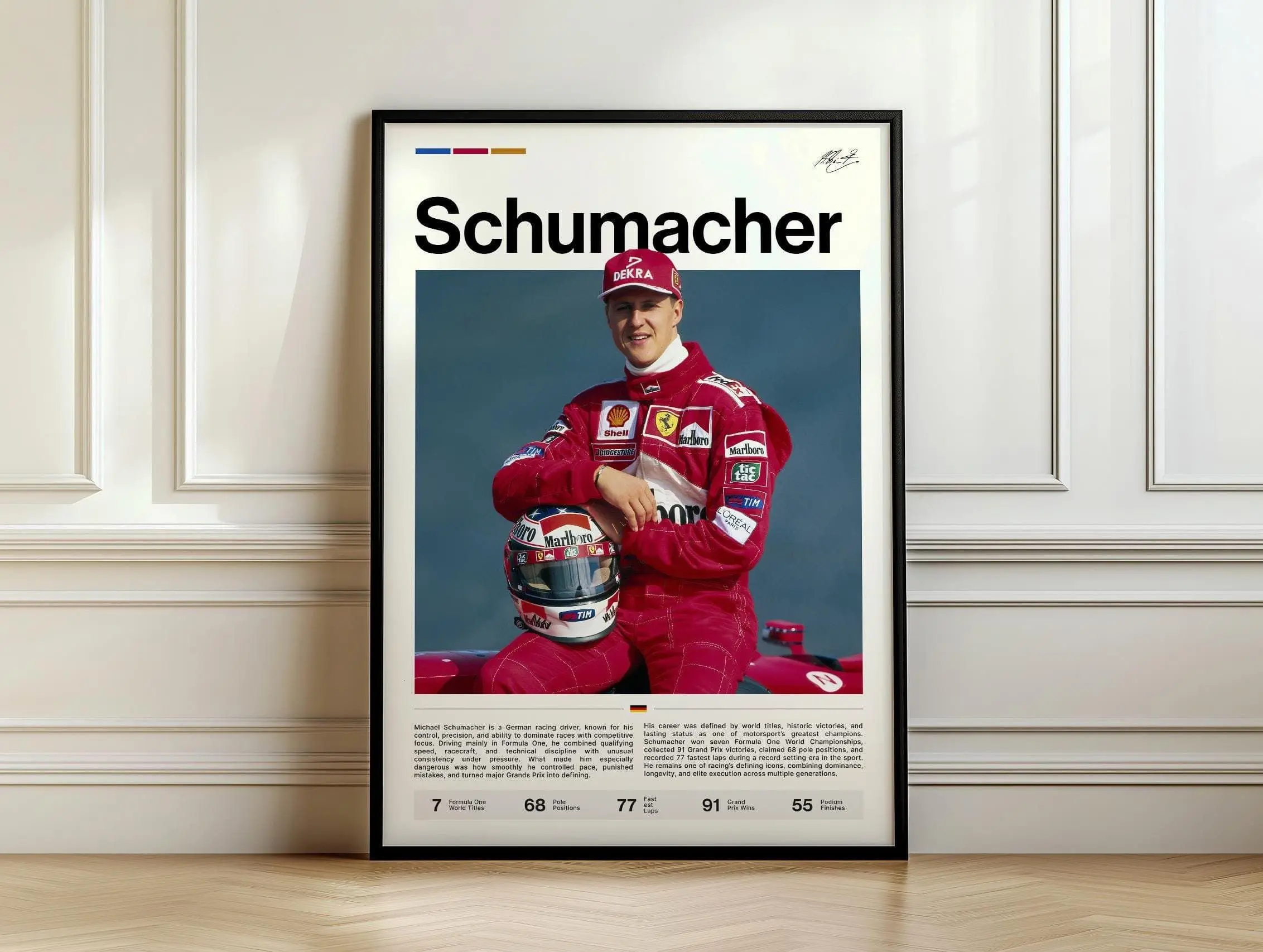 Michael Schumacher Poster, Schumacher Print, F1 Legend Wall Art, Racing Fan Gift, Sports Decor