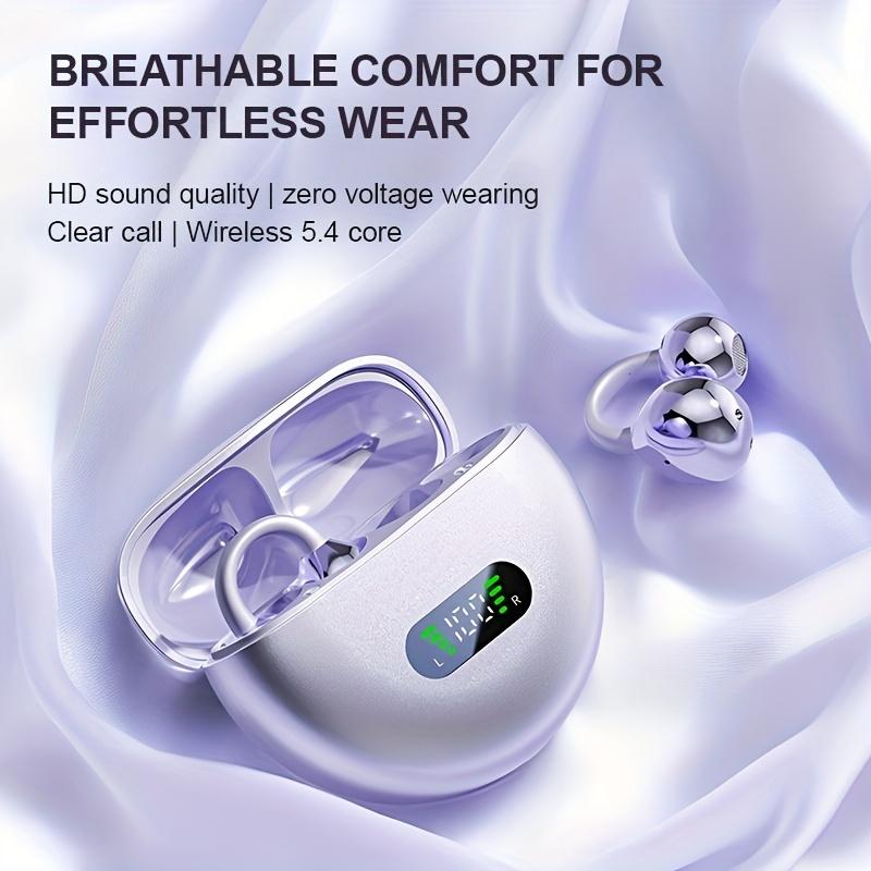 Q71 TWS  Earphones Bluetooth 5.3 Earbuds Clip on Ear Comfortable Sport Digital Display Headsets