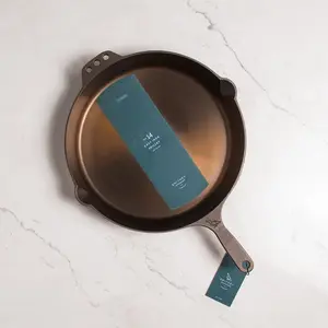 Smithey Ironware Traditional 14" Cast Iron Skillet  - Polished Frying Pan with Helper Handle - Made in USA