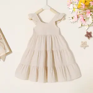 Kids Toddler Baby Girls Rainbow Dress Princess Sleeveless Beach Butterfly Sundress