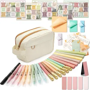 -  Journaling Kit for Women,  Highlighters and s No Bleed, cil Case, Fineliner, Prayer Cards, Tabs,  Bookmarks, Transparent Sticky Notes, Mothers Day