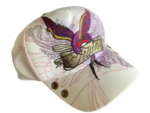 Rebel Spirit Clothing Trucker Hat Ed Hardy Tattoo Pattern H1085