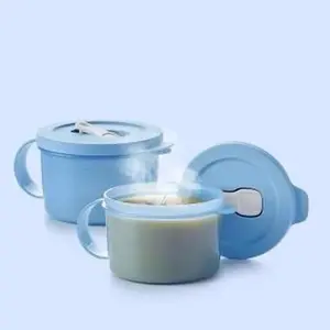 Tazas para sopa, avena y pues usar en microondas de marca Tupperware tam puedes usar para recalentar tu comidas es un tamaño perfecto para ti o tu hijos que llevan lonche y de capacidad de 16 oz