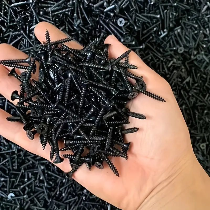 50pcs High-Strength Hardened Cross-Head M5 Self-Tapping Screws And Plastic Box, Suitable for Gypsum Board Screws And Lightweight Stud Woodworking Screws, Ideal for Furniture Repair And Item Fixation